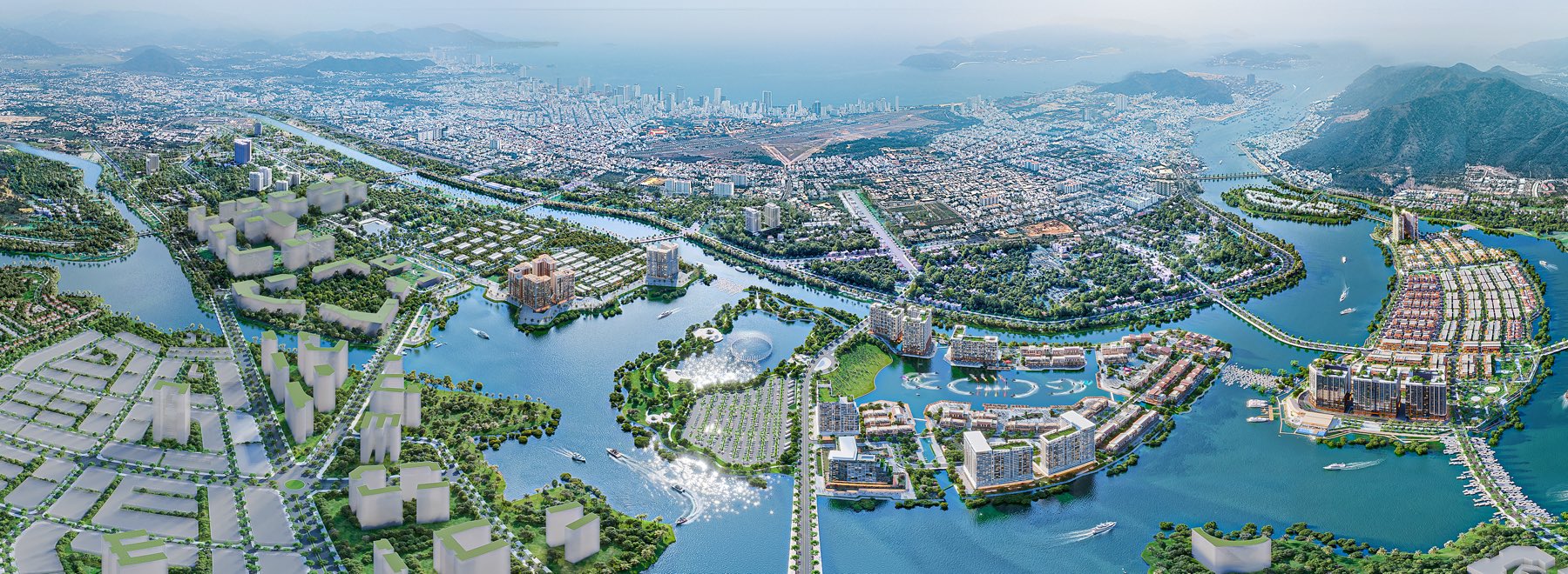 Toàn cảnh khu đô thị ven sông